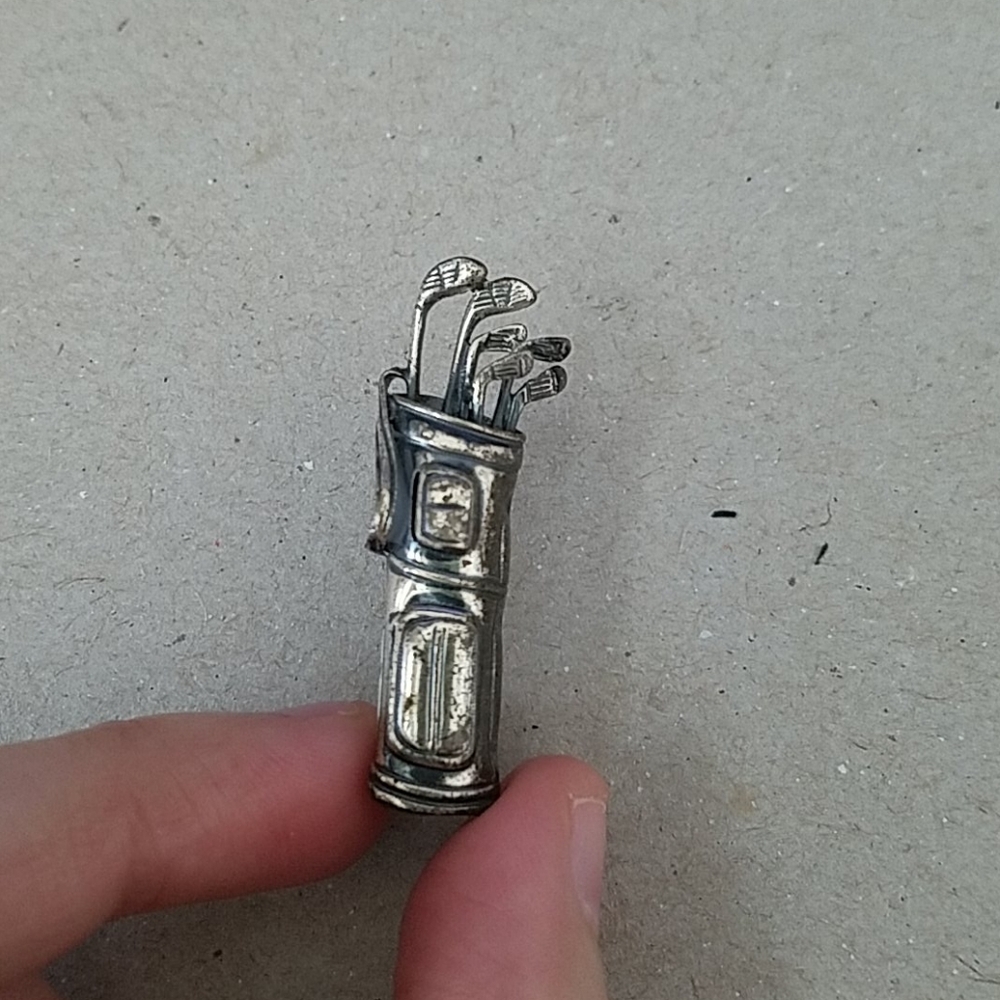 Vintage Beau Sterling Golf Bag Pin Brooch
